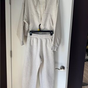 Calvin Klein Light Gray Zip-Up Hoodie